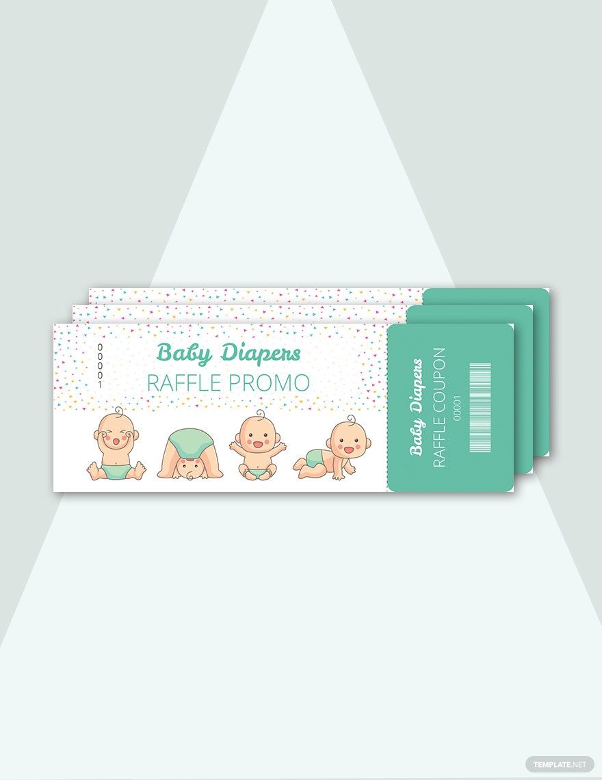 Diapers Raffle Ticket Template