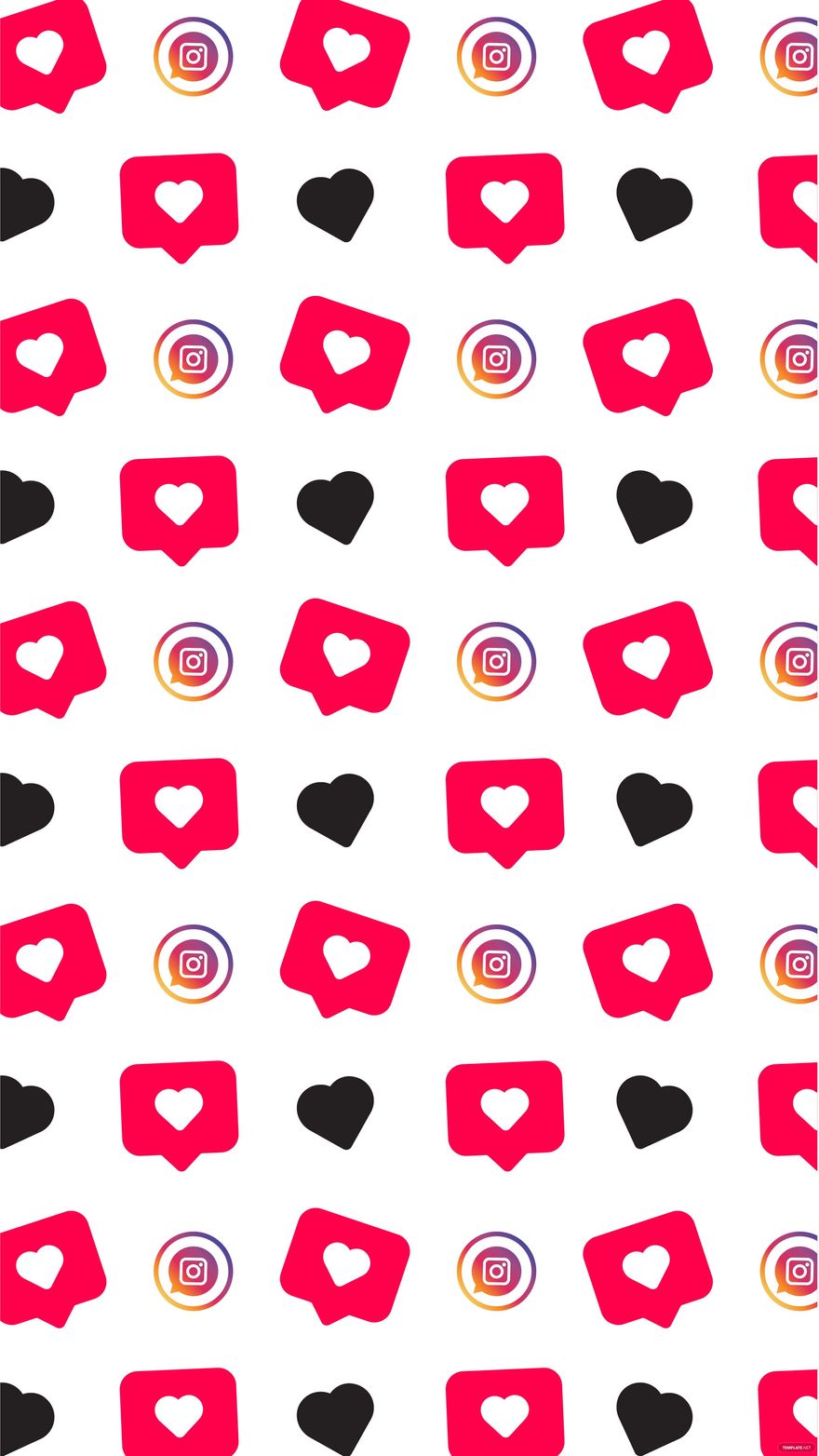 Free White Instagram Heart Background - EPS, Illustrator, JPG, SVG |  