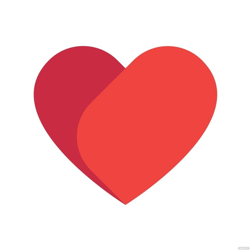 Free Red Heart Shape Clipart