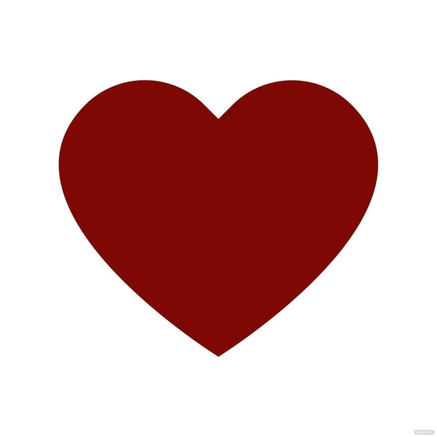 Dark Red Heart Clipart in Illustrator, SVG, JPG, EPS, PNG - Download