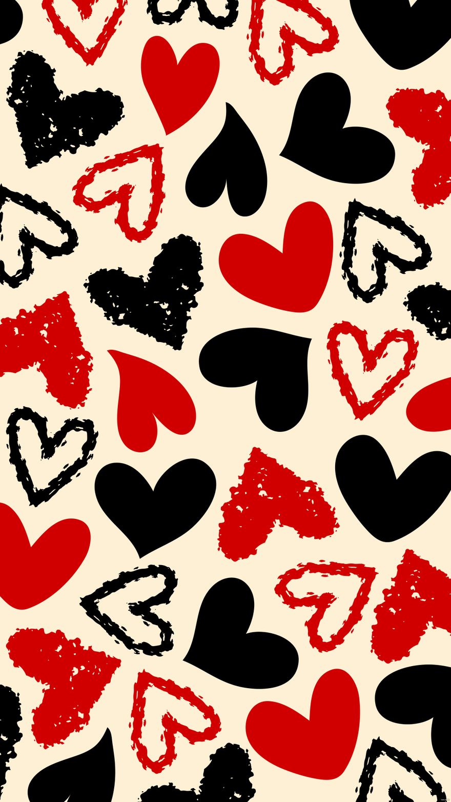 Free Red and Black Heart Background