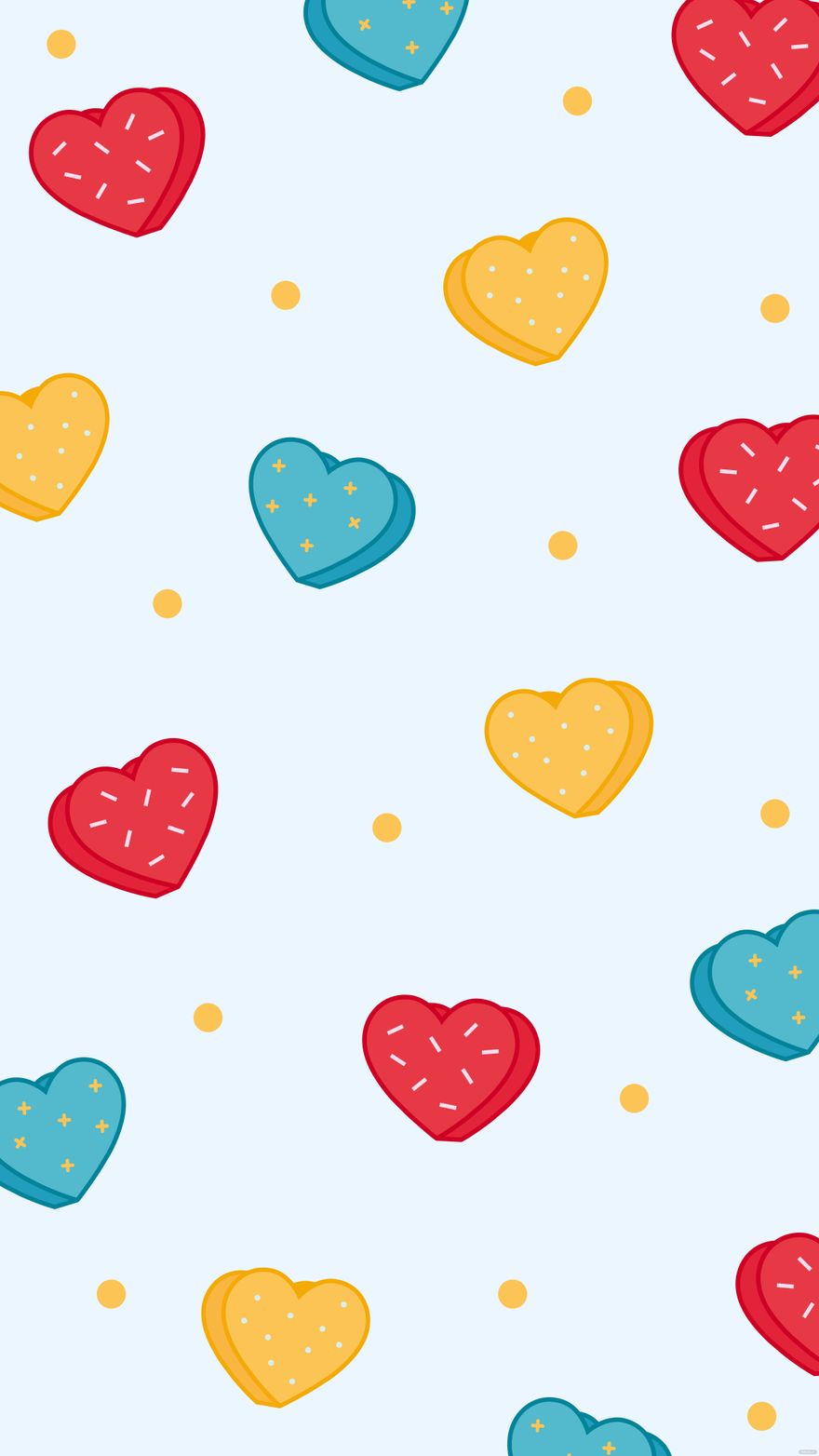 Free Candy Heart Background