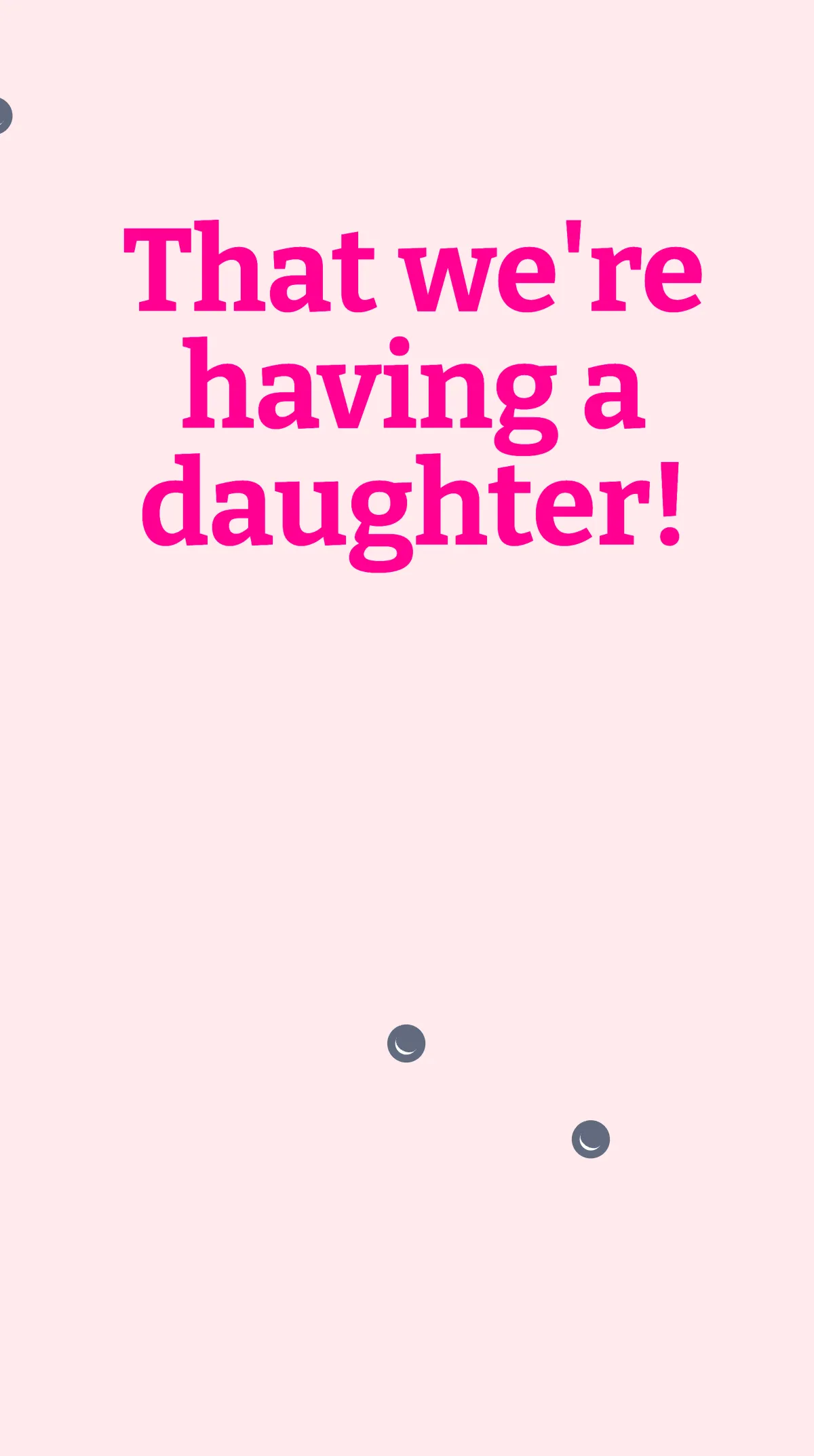 Free Girl Pregnancy Announcement Instagram Story Template to Edit Online