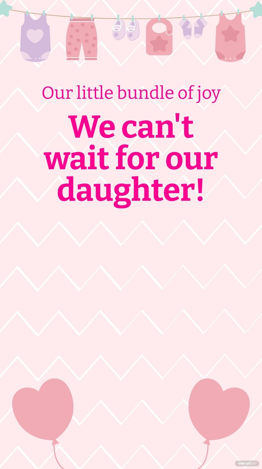 Girl Pregnancy Announcement Snapchat Geofilter Template