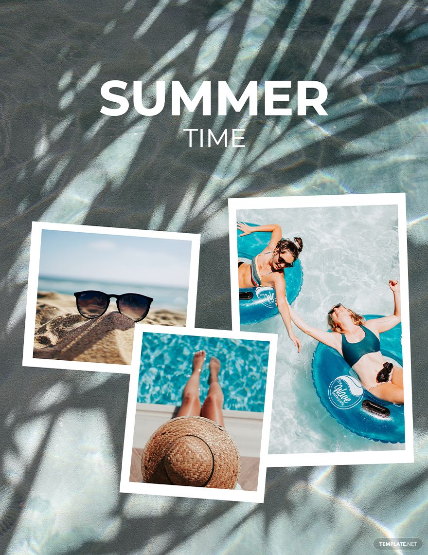 Summer Travel Photo Collage Template