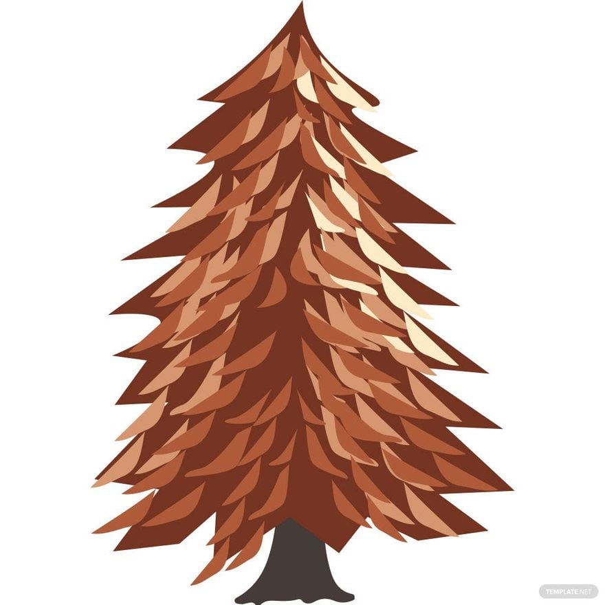 cartoon pine tree outline clipart