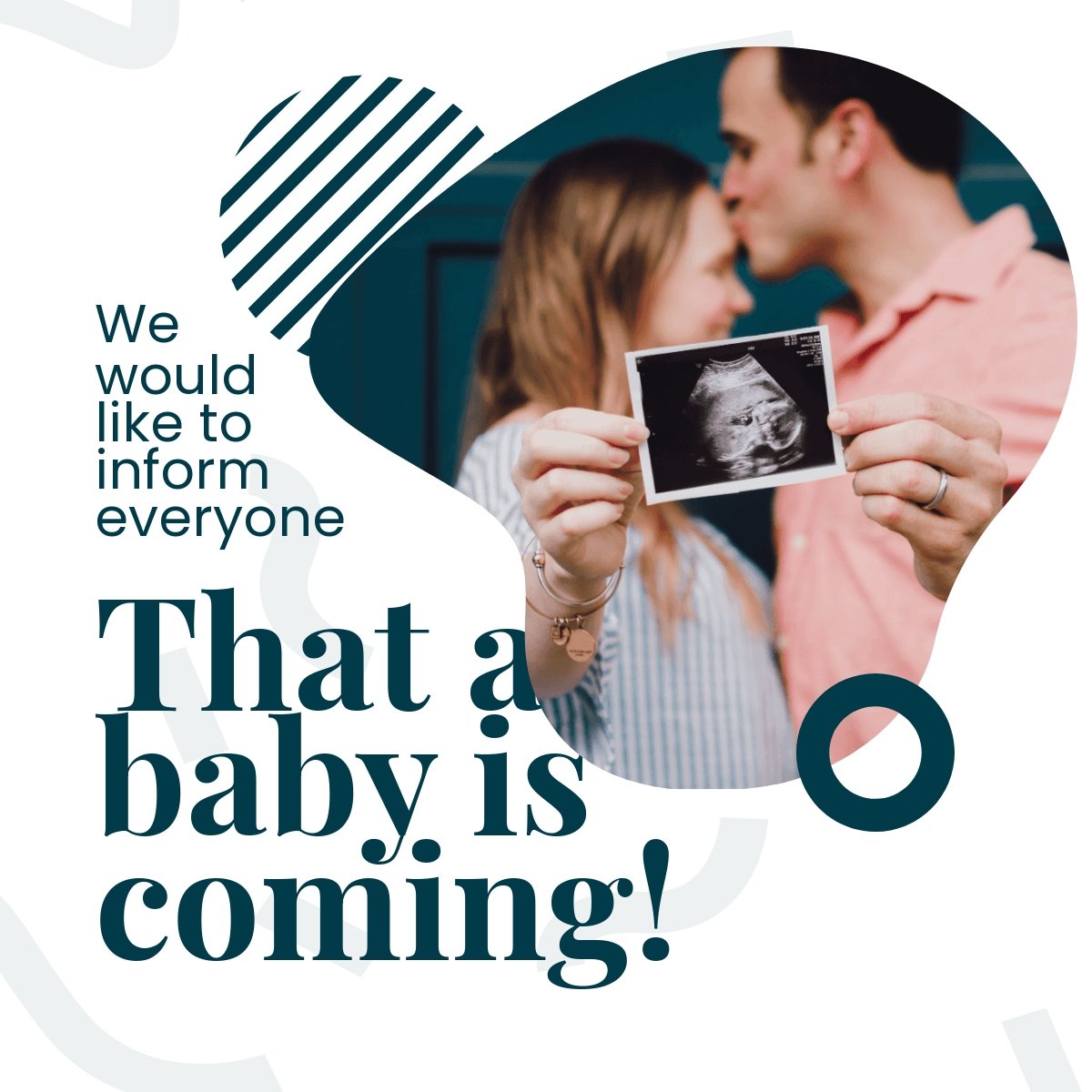 Elegant Pregnancy Announcement Linkedin Post Template