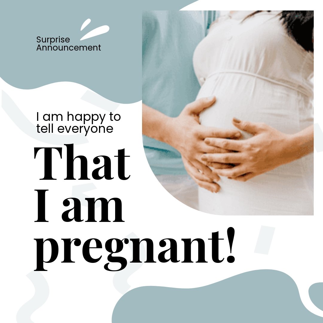 Surprise Pregnancy Announcement Instagram Post Template