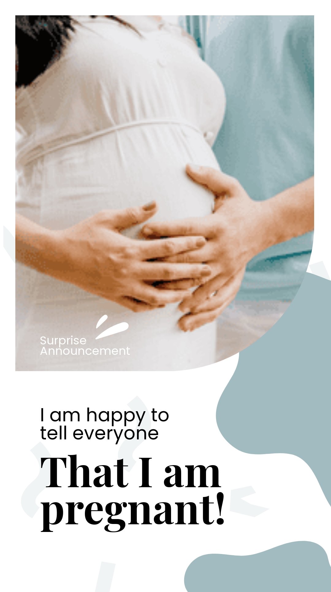 Surprise Pregnancy Announcement Instagram Story Template