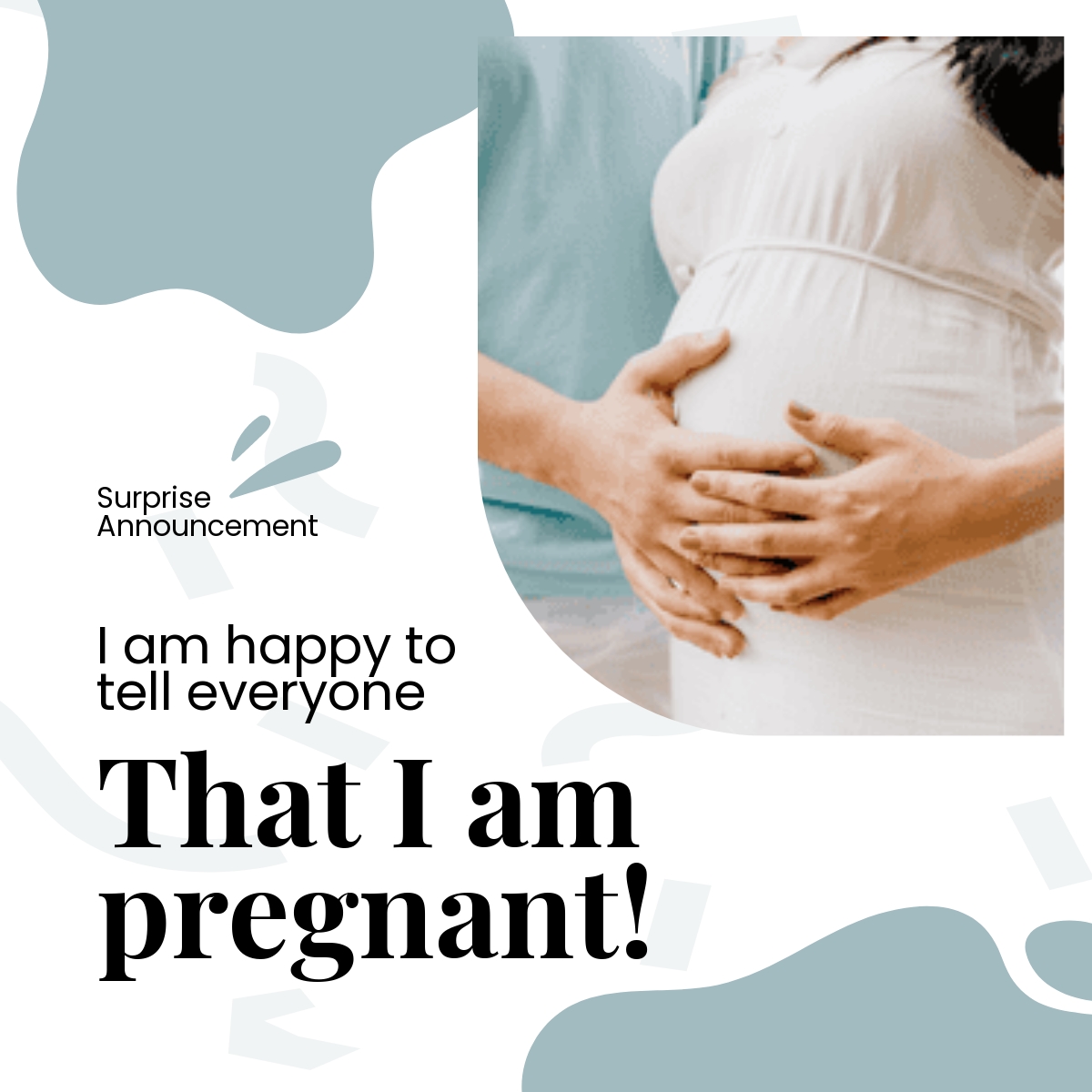 Free Surprise Pregnancy Announcement Linkedin Post Template