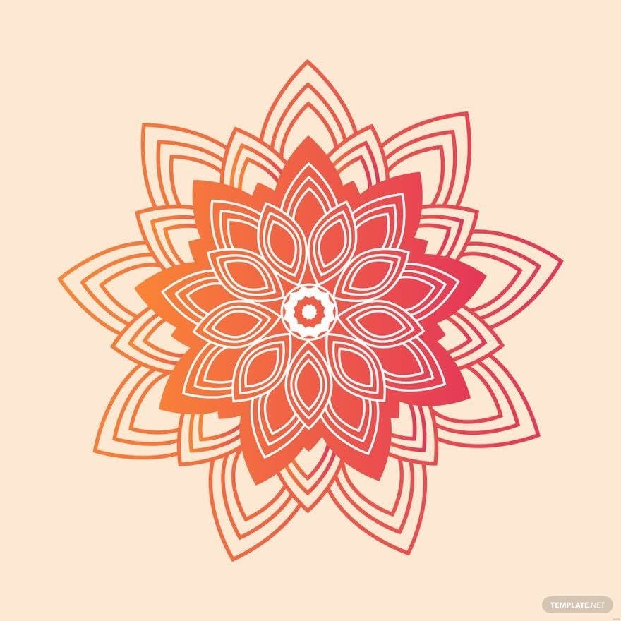 Mandala Flower Illustration in Illustrator, EPS, SVG, JPG, PNG