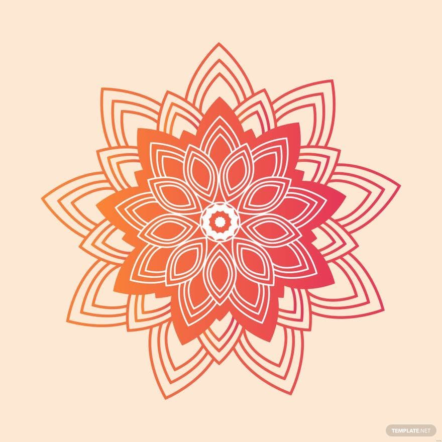 Mandala Flower Illustration