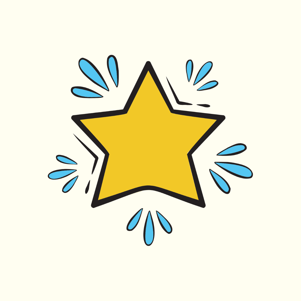 Free Star Doodle Vector Template