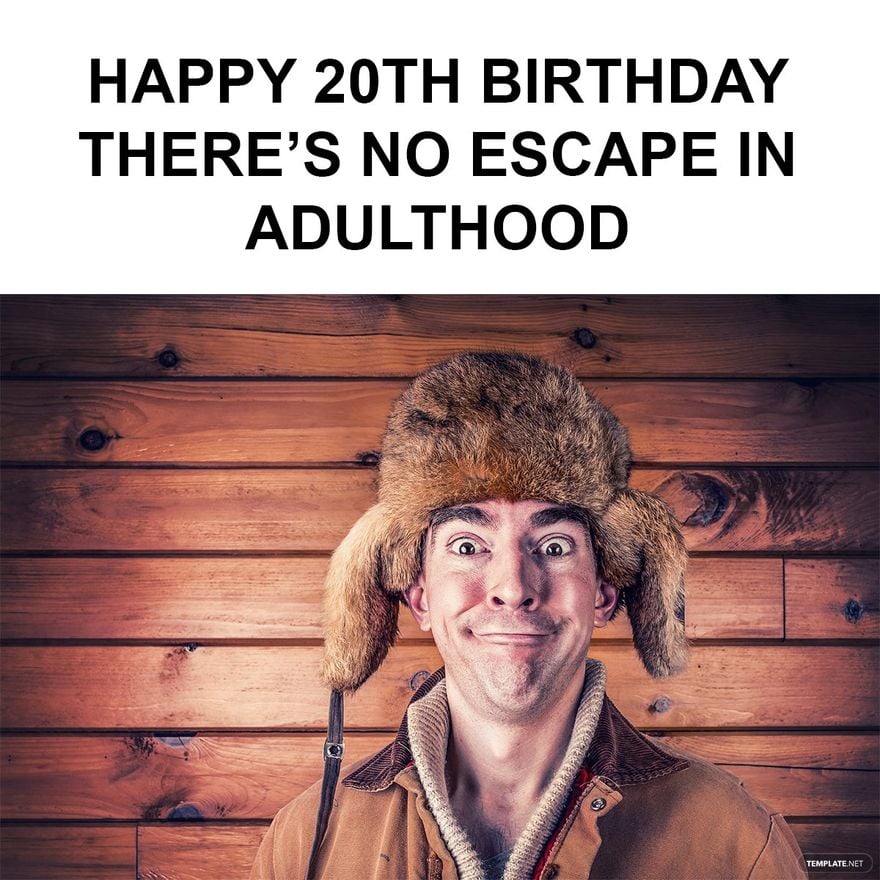 Free Happy 20th Birthday Meme - GIF, Illustrator, JPG, PSD, PNG |  