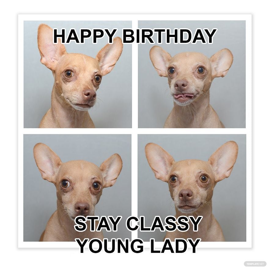 Free Happy Birthday Young Lady Meme