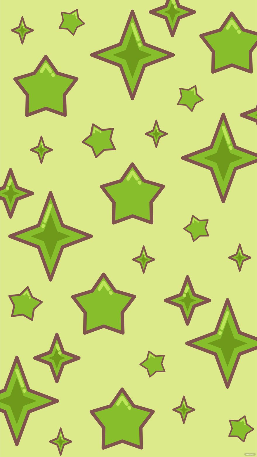 Free Green Star Background