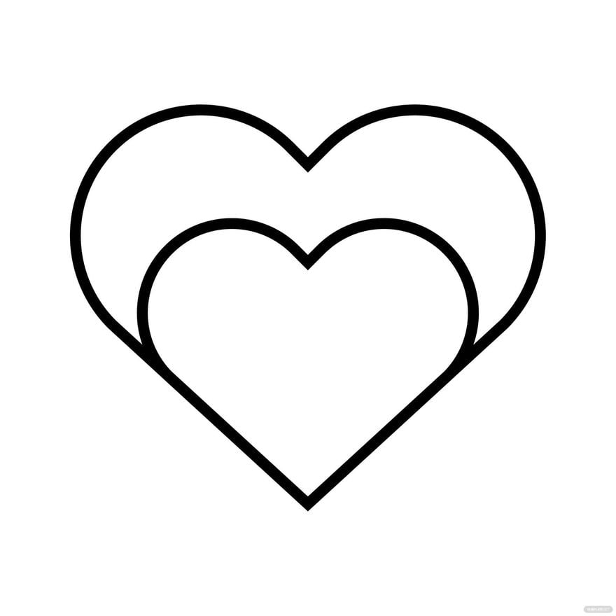 Free Wedding Heart Outline Clipart
