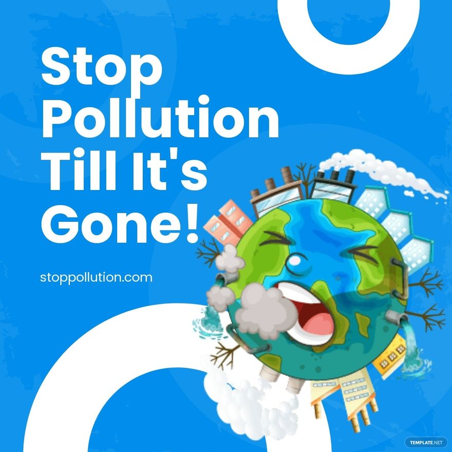 Free Stop Pollution Instagram Post Template