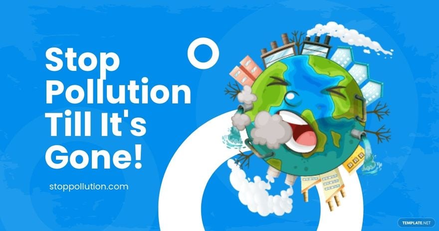 Stop Pollution Facebook Post Template