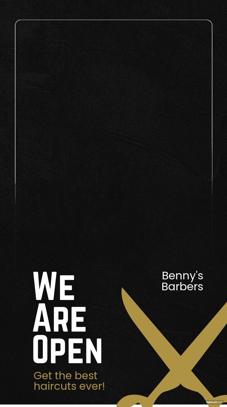 We Are Open Barber Shop Snapchat Geofilter Template