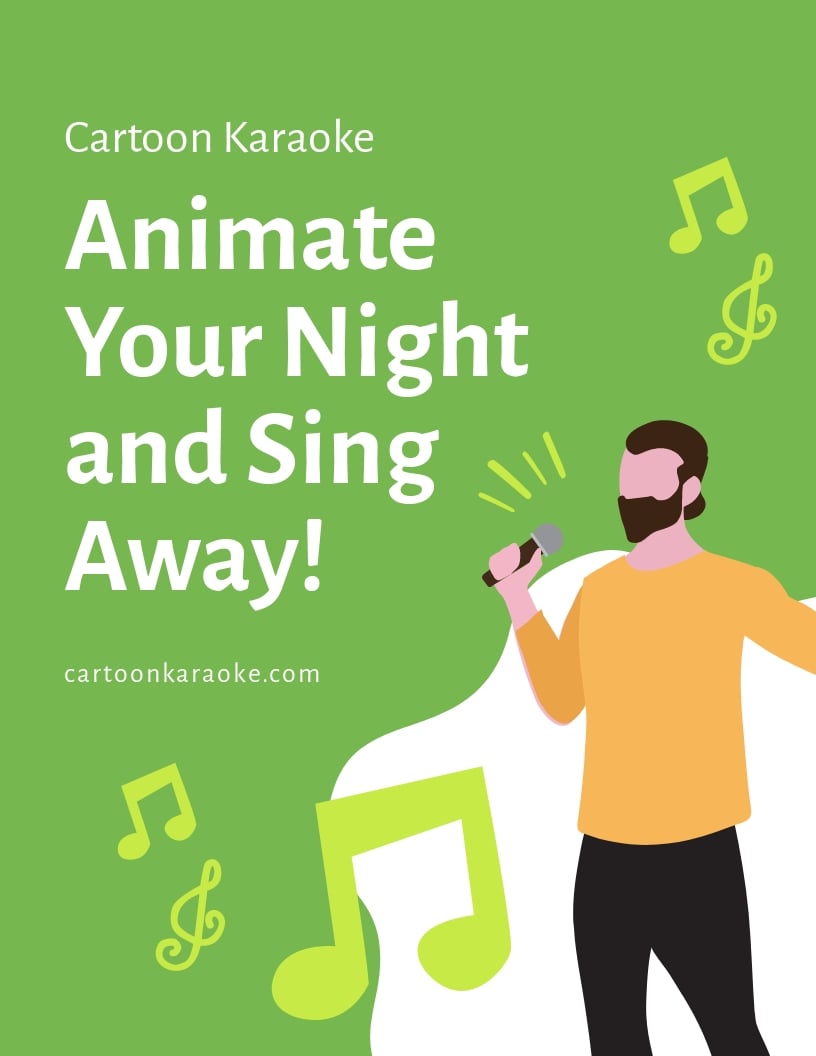 Animated Karaoke Flyer Template in Word, Google Docs, PSD, Apple Pages, Publisher