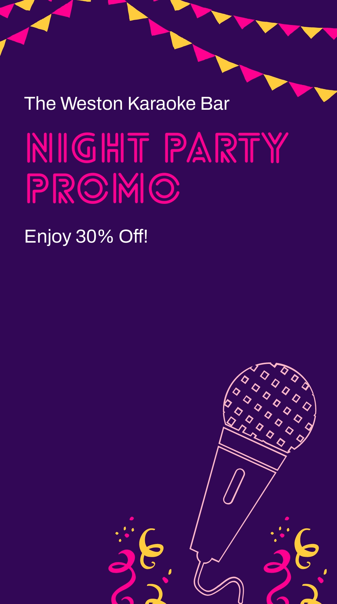 Free Karaoke Night Party Snapchat Geofilter Template