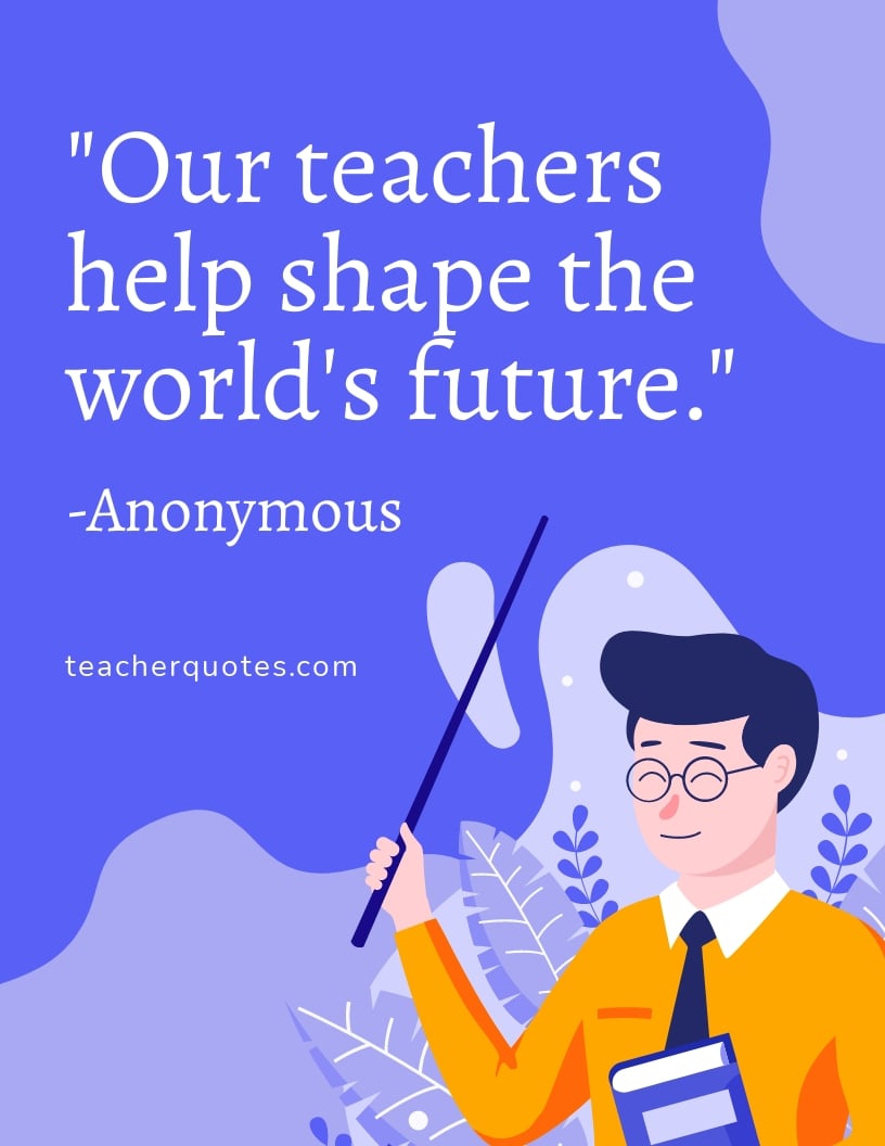 Teacher's Day Quote Flyer Template