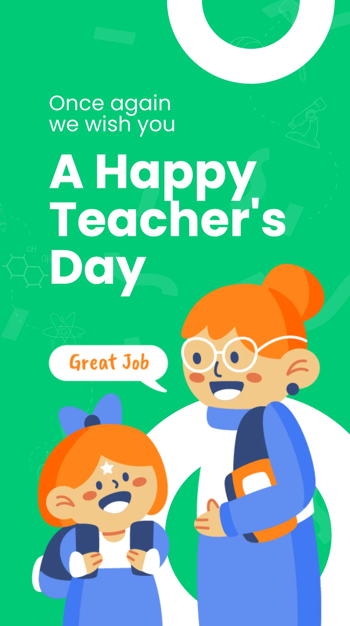 Free Happy Teacher's Day Instagram Story Template to Edit Online