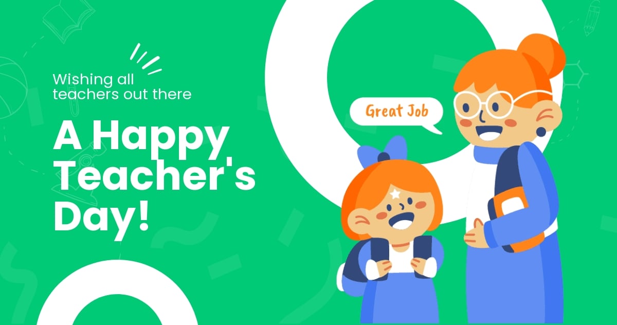 Free Happy Teacher's Day Facebook Post Template