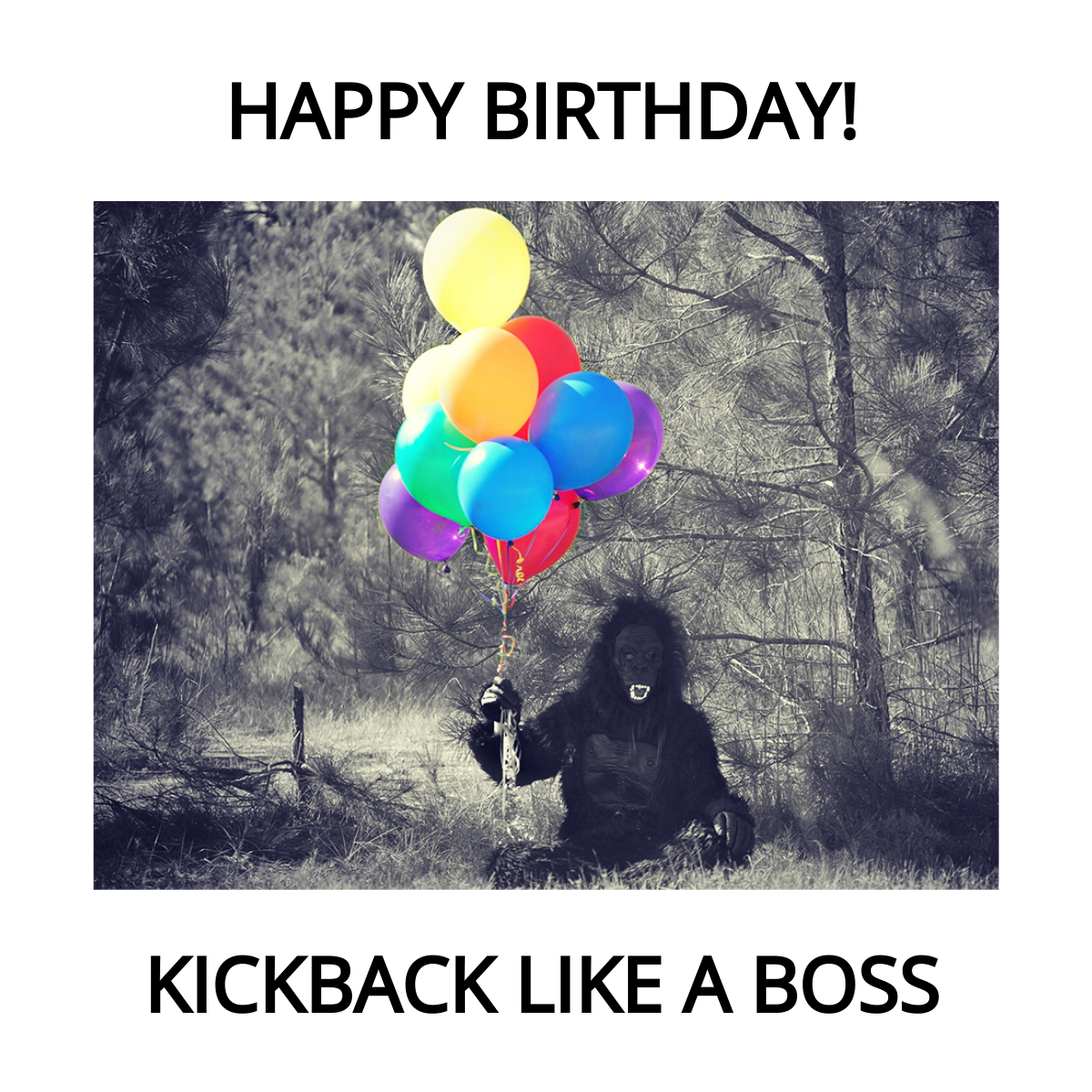 Happy Birthday Balloon Meme Template - Edit Online & Download