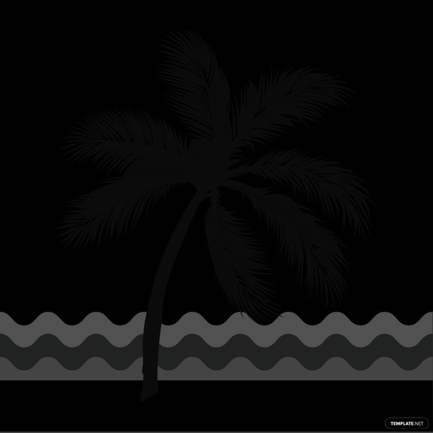 Free Beach Palm Tree Silhouette in Illustrator, PSD, EPS, SVG, JPG, PNG