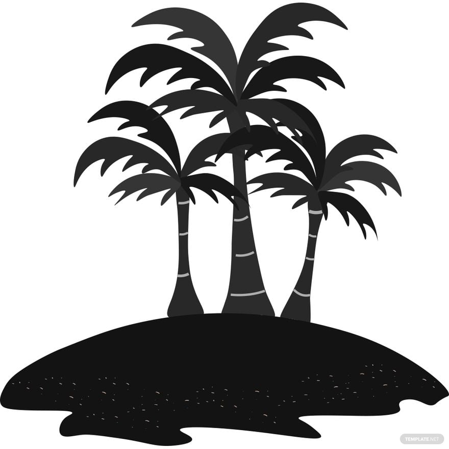 Island Palm Tree Silhouette