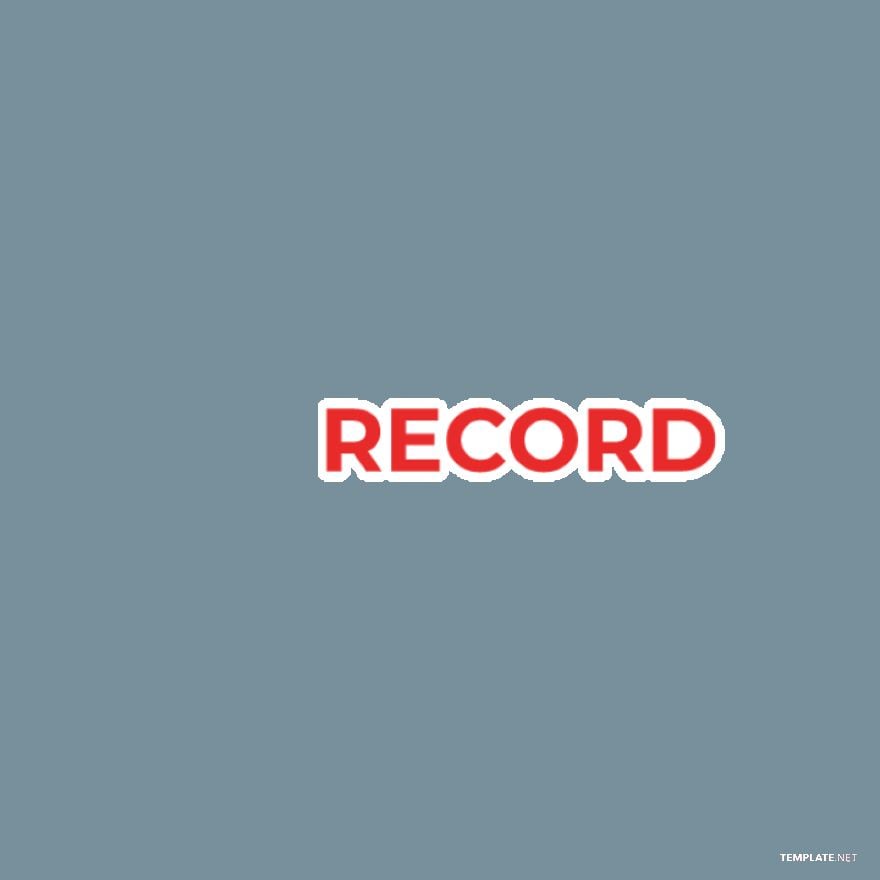 Animated Record Sticker in GIF