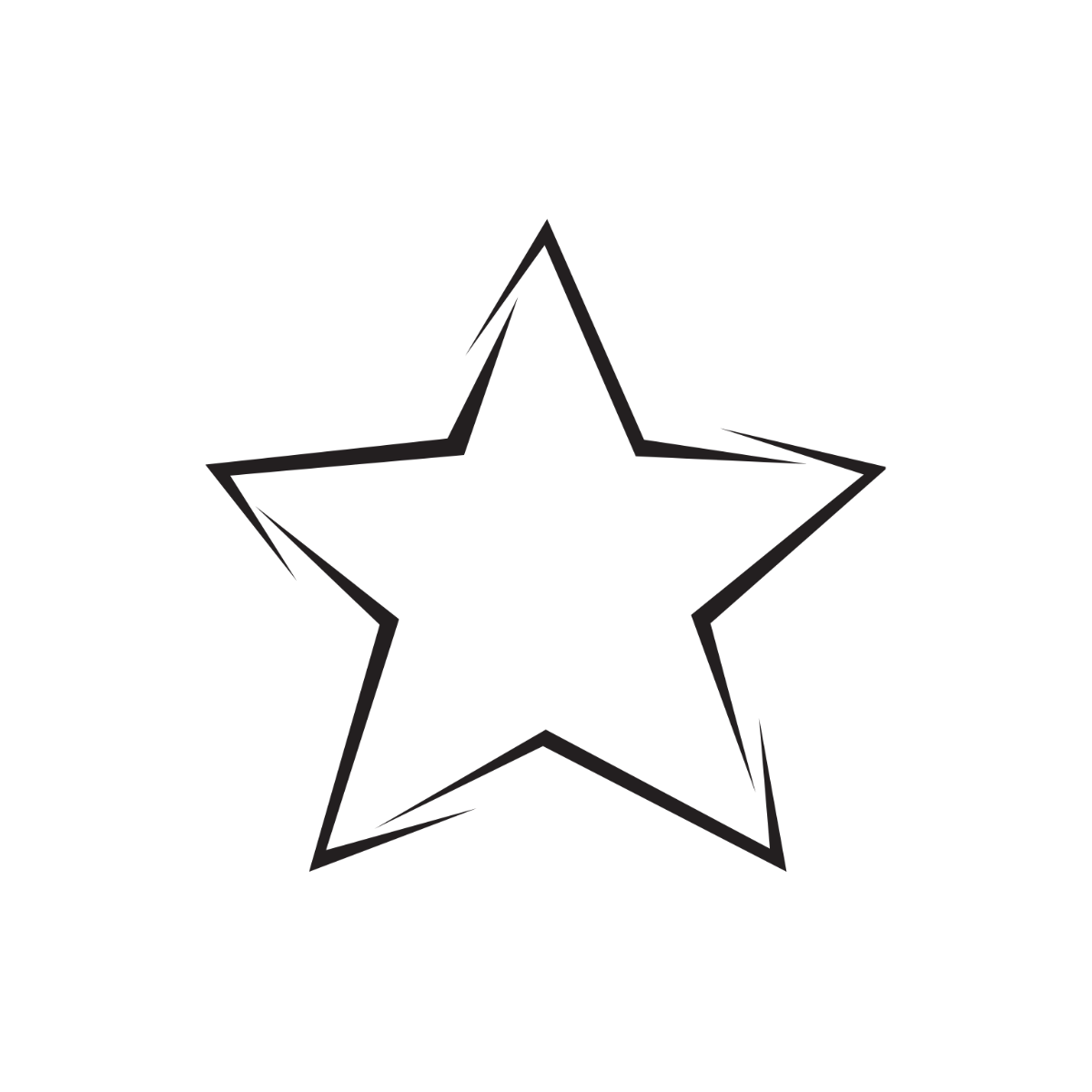 Free Star Line Vector Template