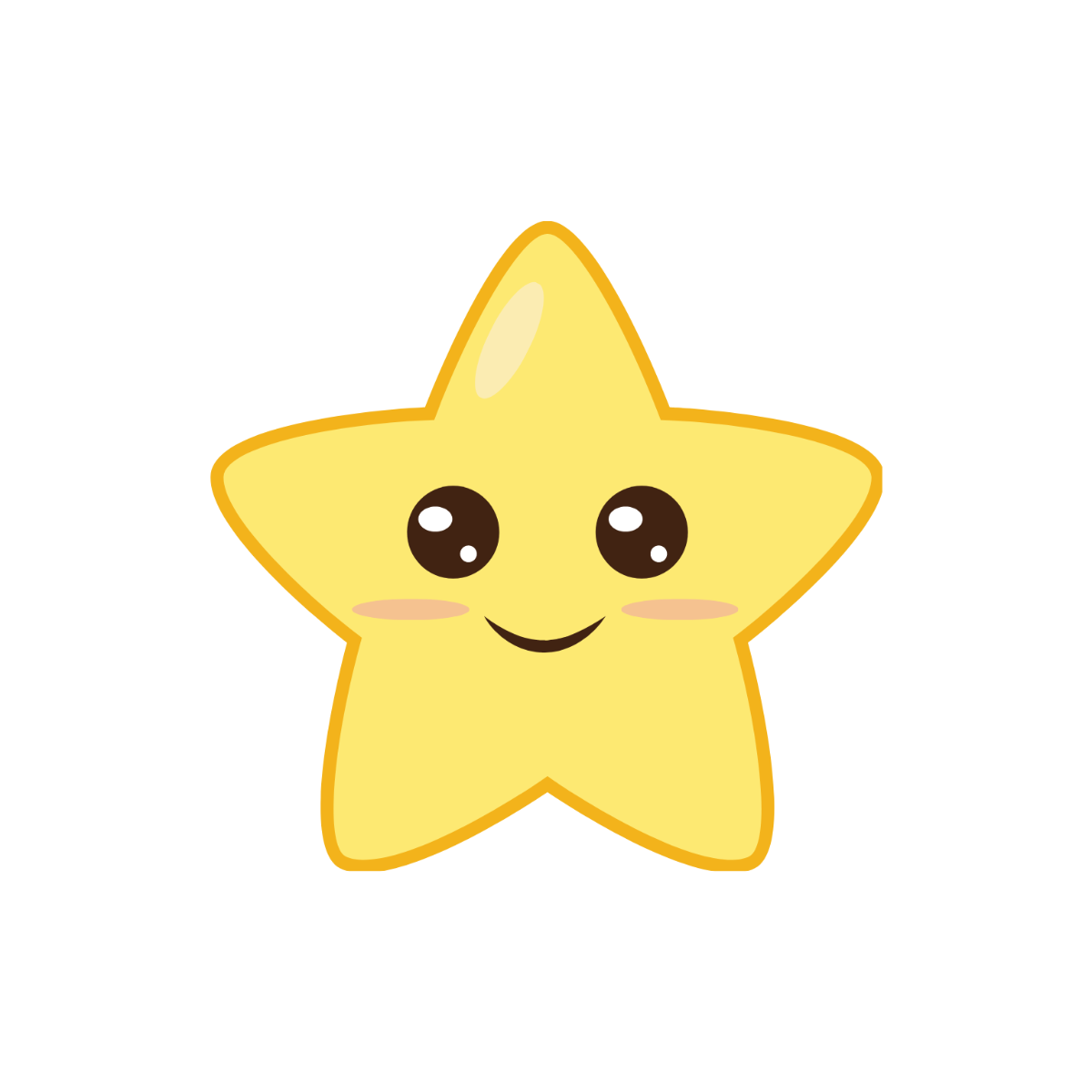 Free Star Emoji Vector Template