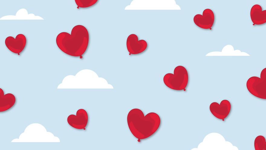 Floating Hearts Background