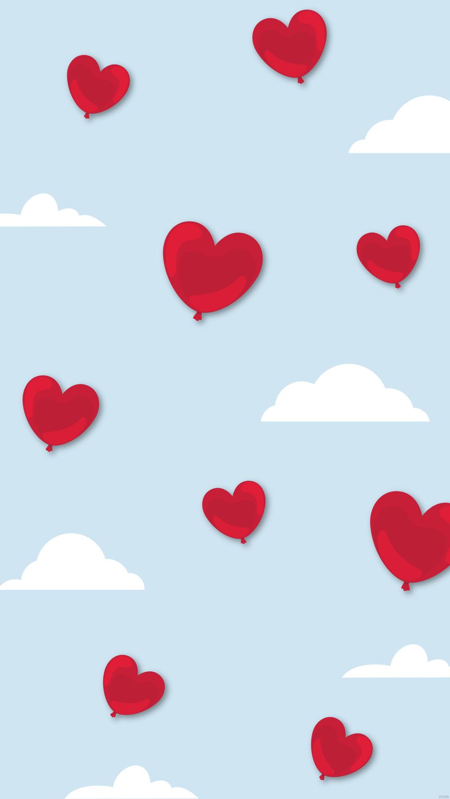 Free Floating Hearts Background