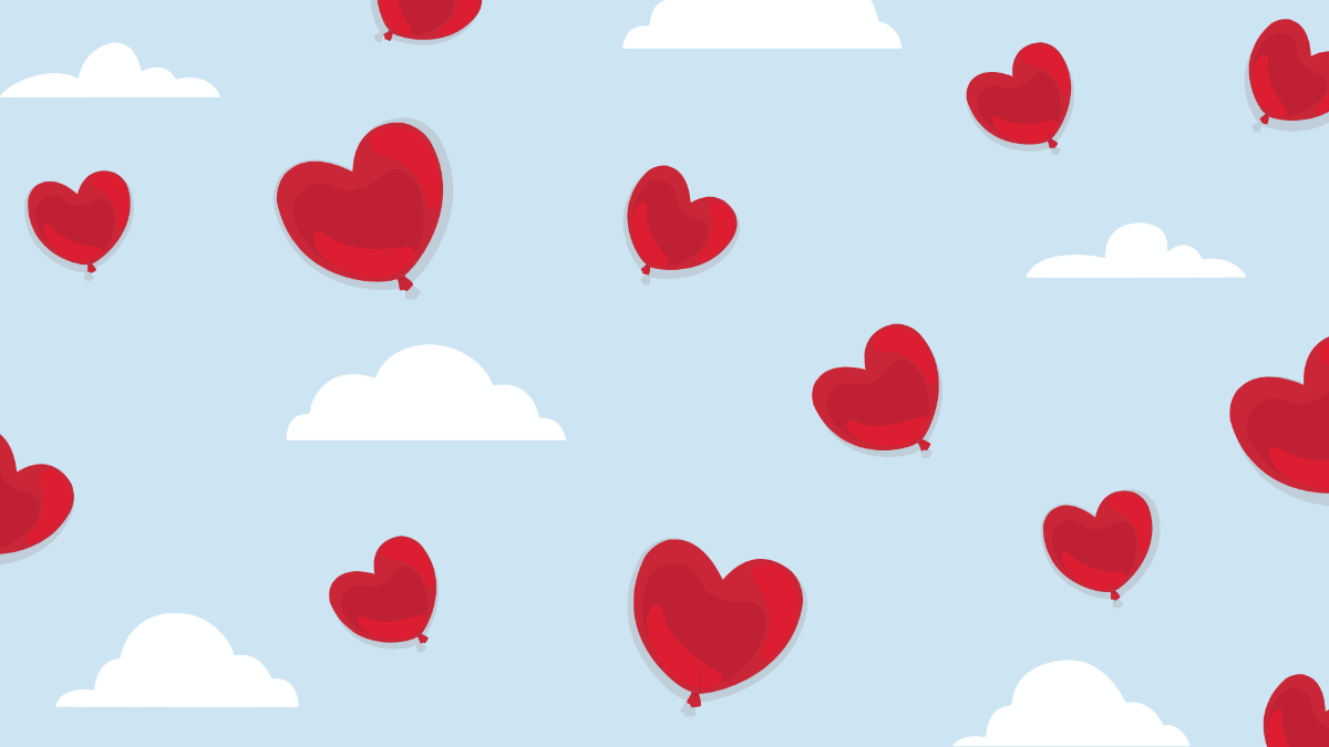 Floating Hearts Background Template