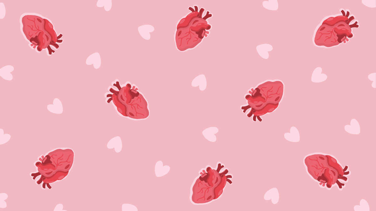 Human Heart Background Template