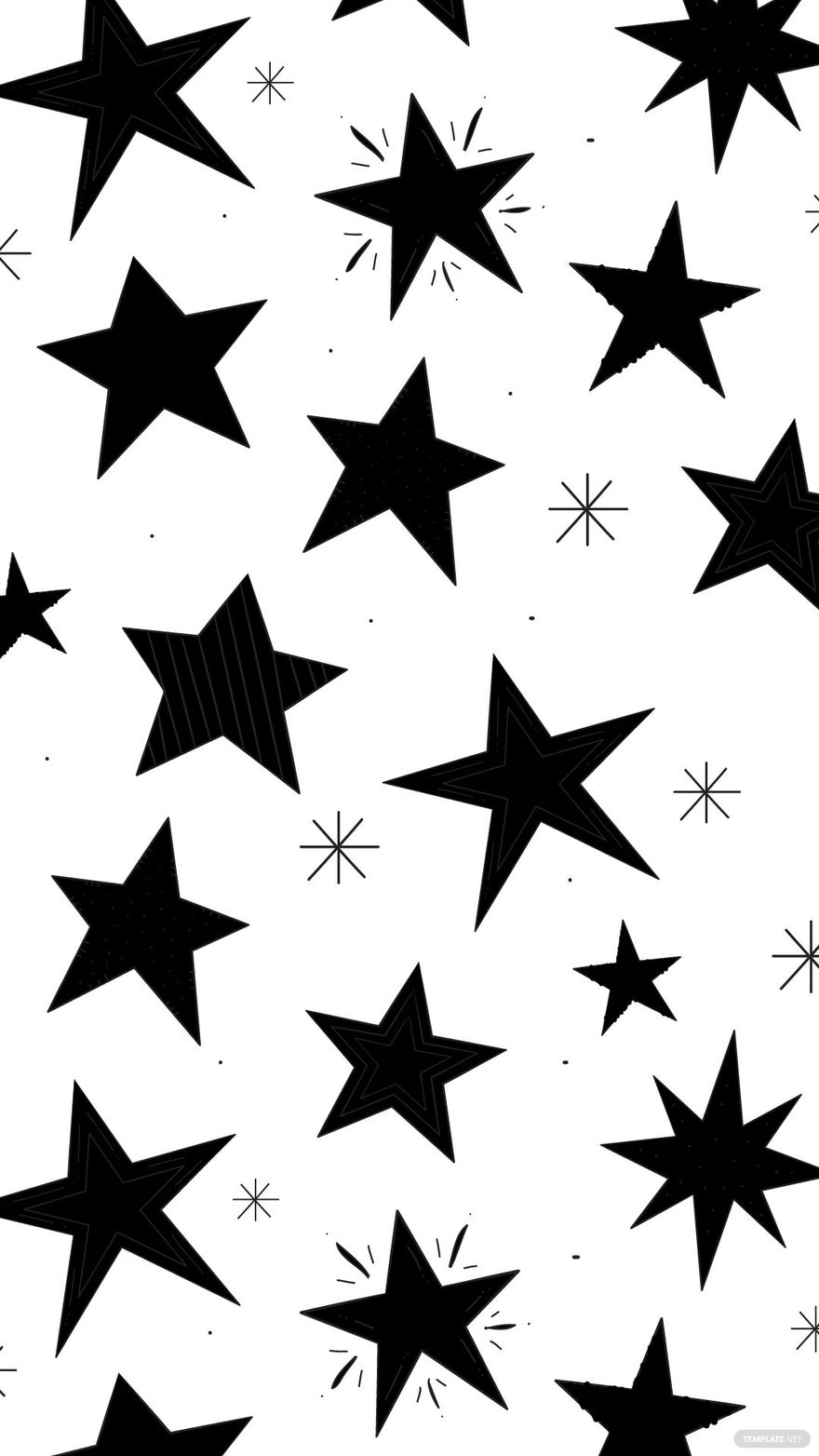 Free Aesthetic black star background