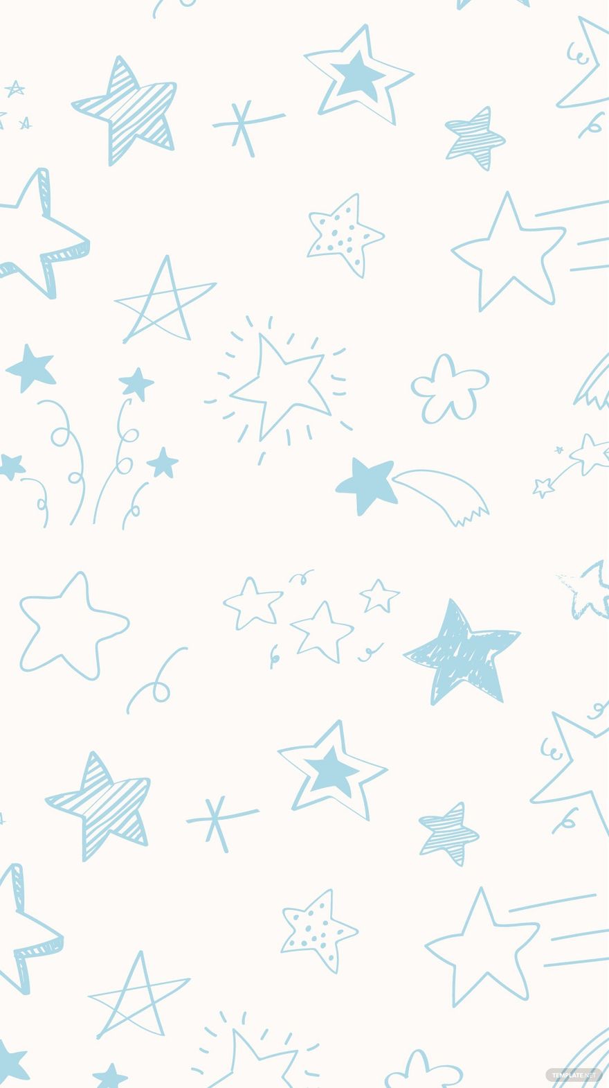 Free Light Blue Stars Background - EPS, Illustrator, JPG, SVG 