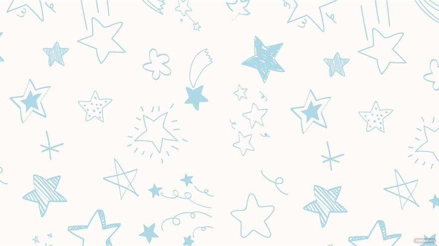 Light Blue Stars Background