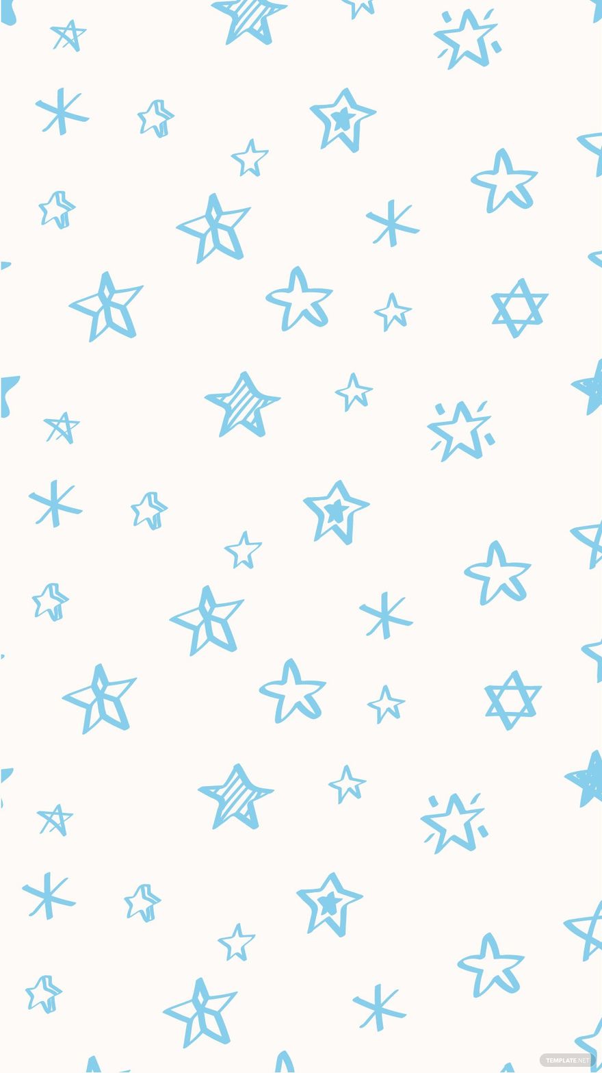 Free Sky Blue Star Background