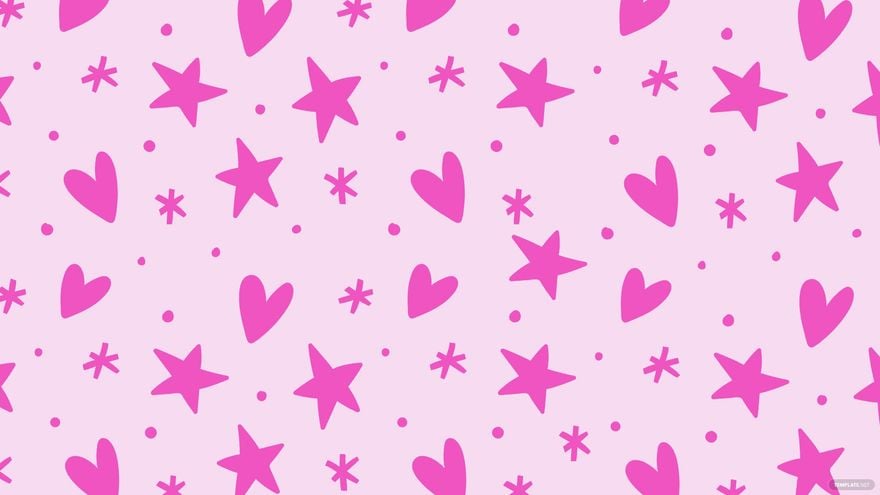 Hearts And Stars Background