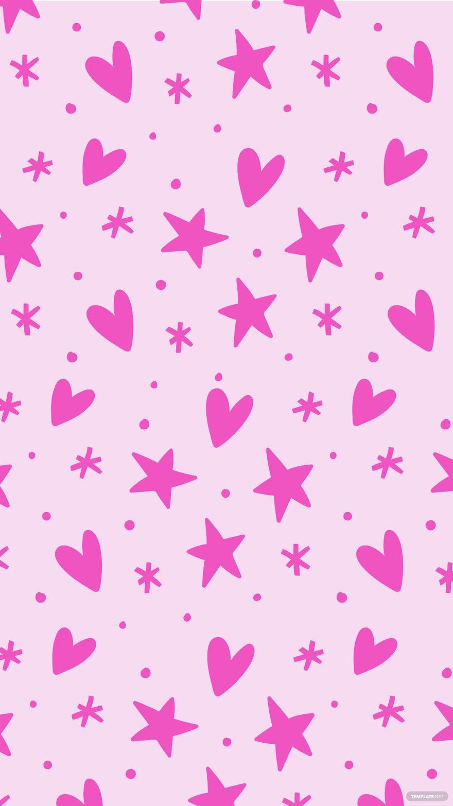 Free Hearts And Stars Background in Illustrator, EPS, SVG, JPG