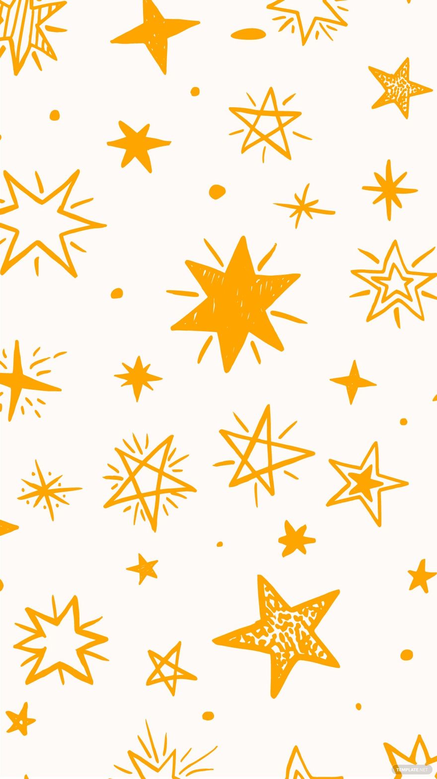 Free Orange Stars Background