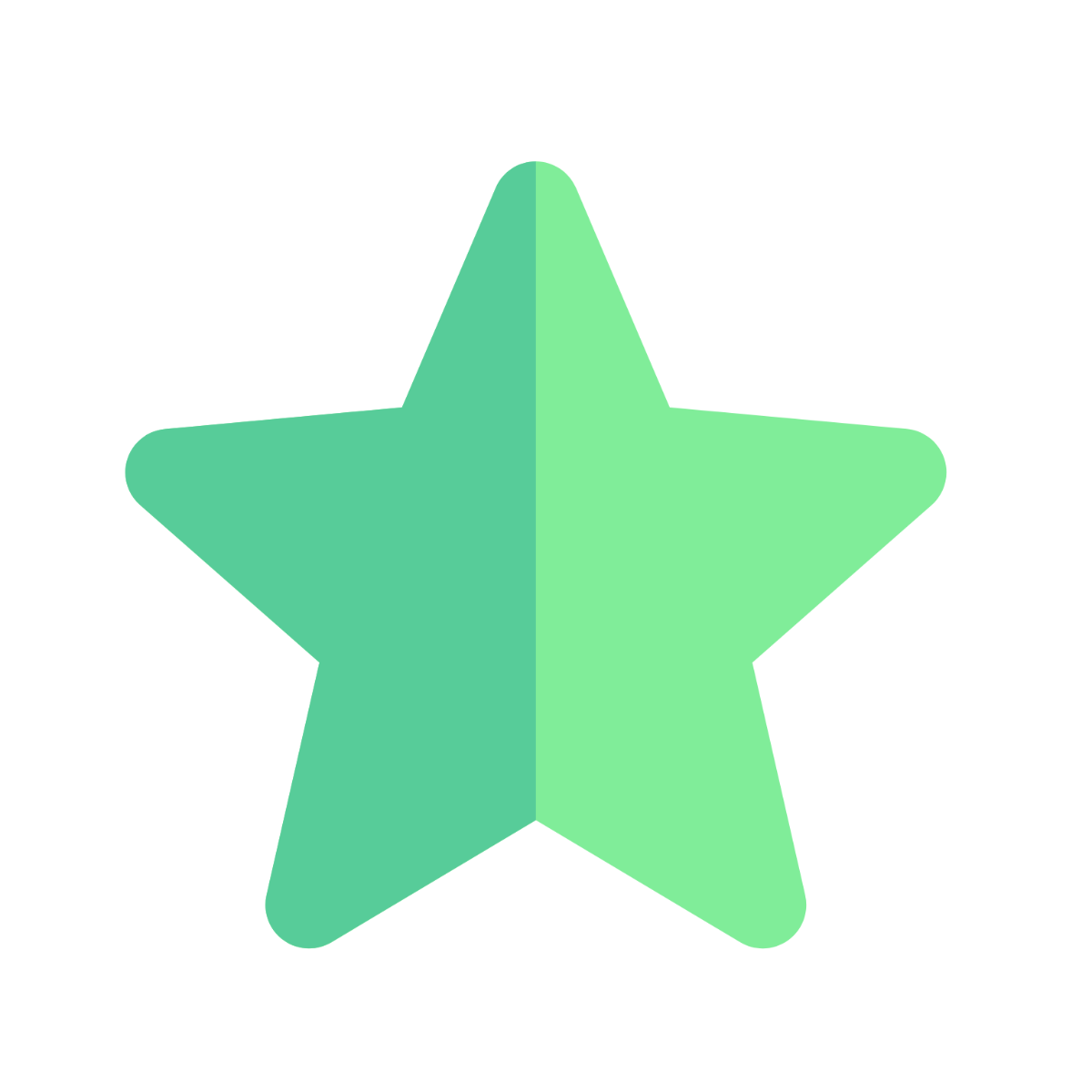 Green Star Clipart Template