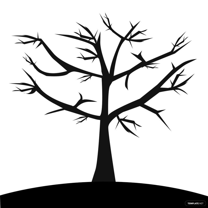 Free Leafless Tree Silhouette in Illustrator, PSD, EPS, SVG, JPG, PNG
