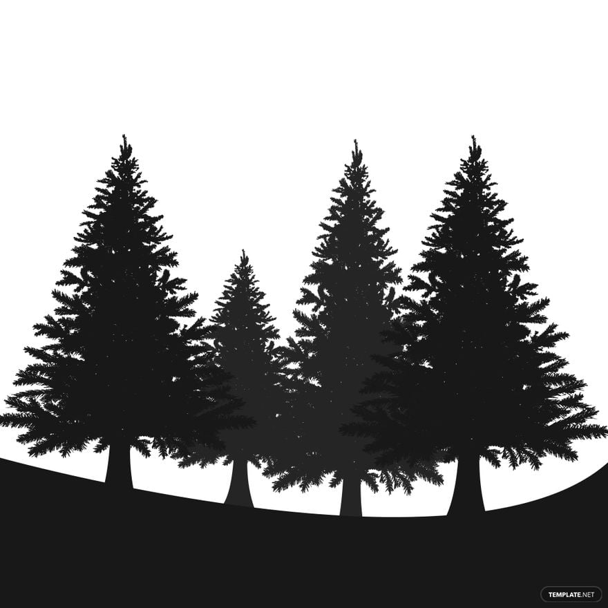 Tree Line Silhouette in Illustrator, PSD, EPS, SVG, JPG, PNG