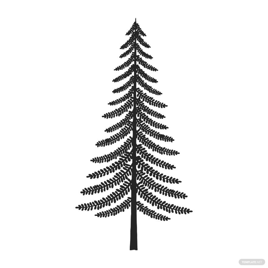 Spruce Tree Silhouette in Illustrator, PSD, EPS, SVG, JPG, PNG